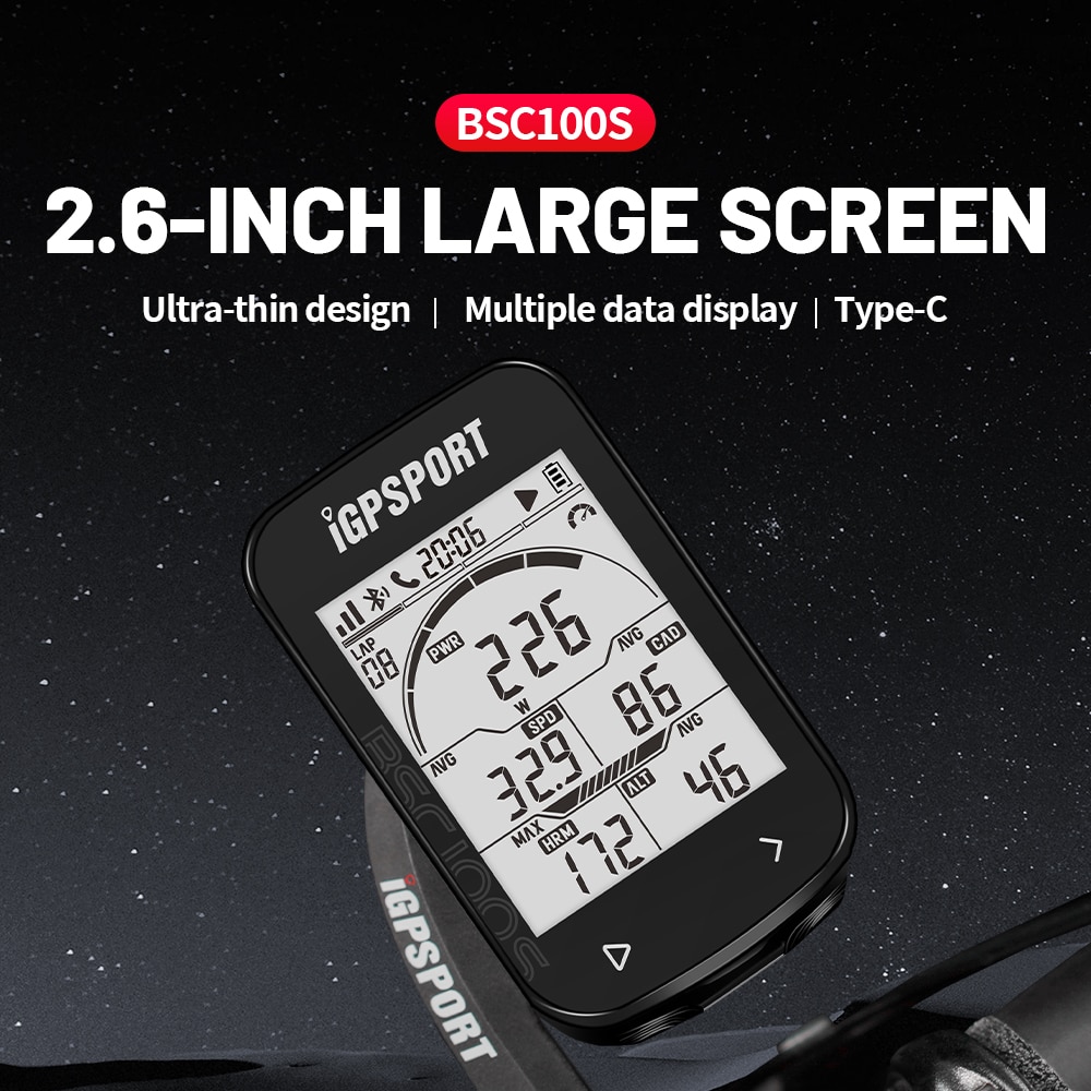 GPS自転車用コンピューターigpsport bsc100sサイクルワイヤレススピードメーター自転車デジタルストップウォッチサイクリング走行時間計