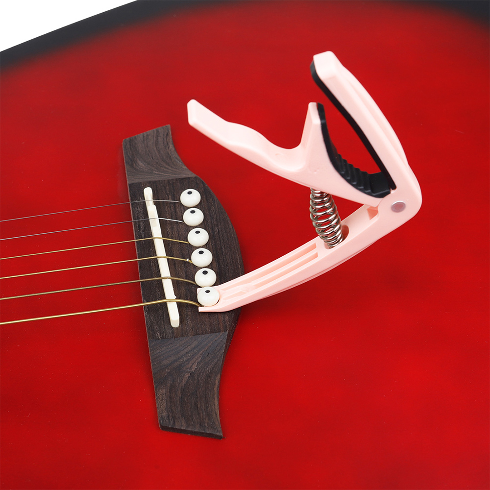 Universal Capo กีตาร์อุปกรณ์เปลี่ยนอย่างรวดเร็ว Clamp Key กีตาร์คลาสสิกอะคูสติก Capo ปรับแต่ง Ukulele Clamp สำหรับชิ้นส่วนกีตาร์