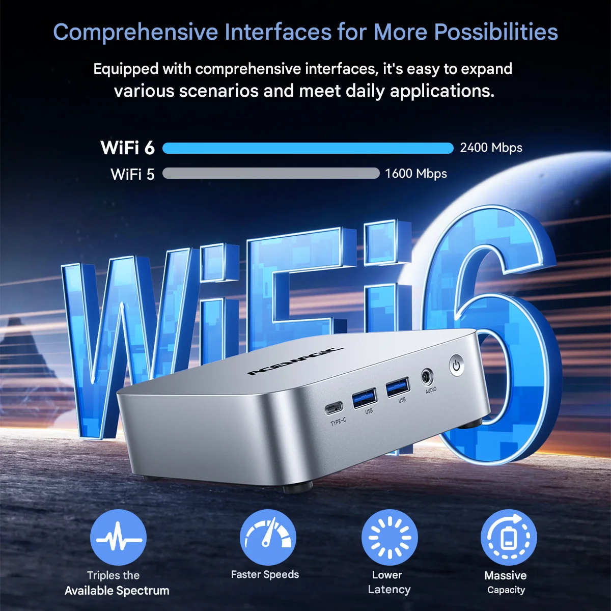 ACEMAGIC M1 Mini Gaming PC Intel Core i9-11900H Mini Computer 4K Triple Display Mini Desktop Computers BT5.2/WiFi 6/Dual Channel