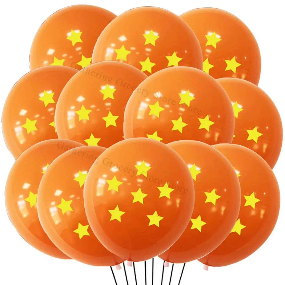 Dragoned Ball 12Pcs 12in Latex Ballon Kid Boy Birthday Party Decoration Baby Shower Supplies Gift Wedding Decor Favor Air Globos