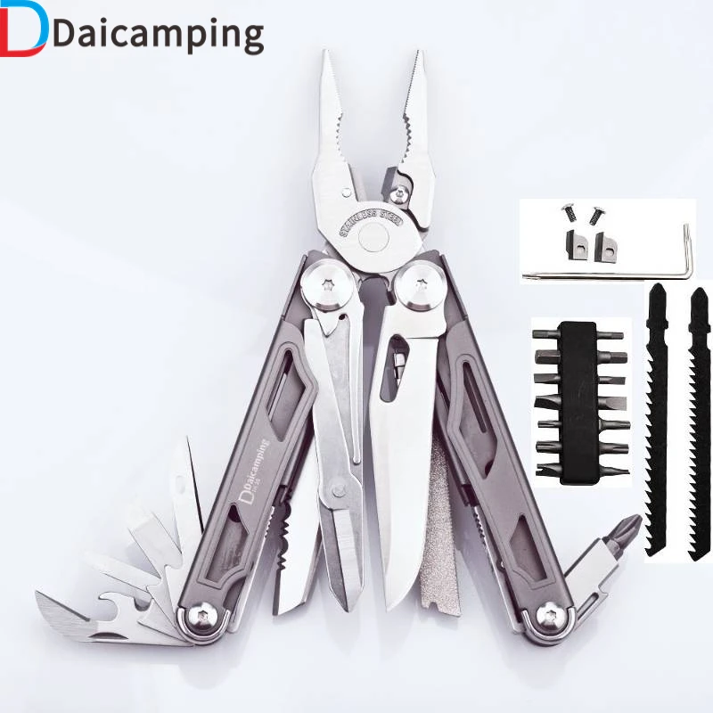 Daicamping DL30 Vervangbaar onderdeel Hand Multitool Multitool Sets Cutter Multitools Survival Tang Multifunctioneel zakmes