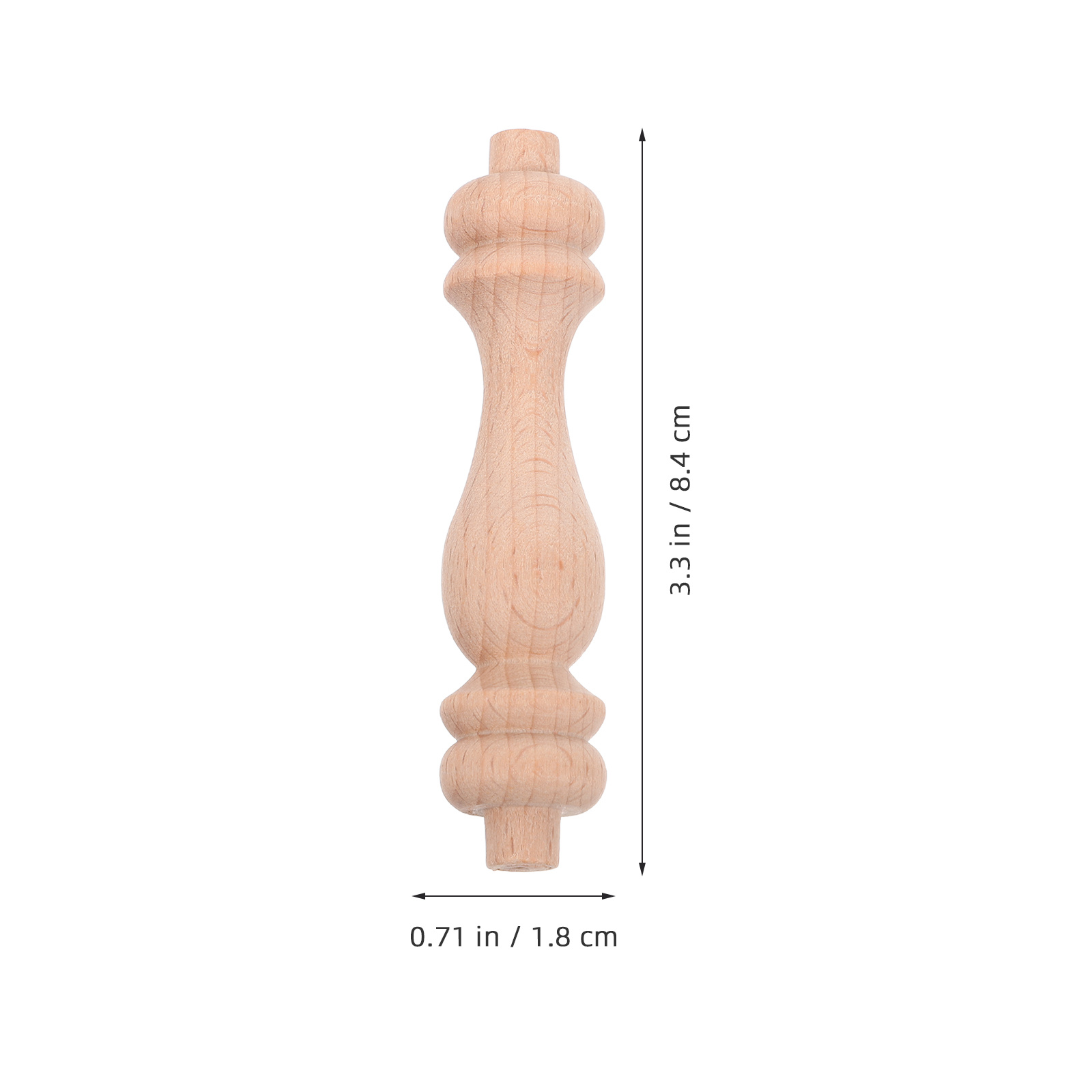 Baluster de cabaça de madeira sólida, 84mm, eixo decorativo inacabado para escada, reparo de móveis para casa, artesanato em madeira, faça você mesmo com 10 peças