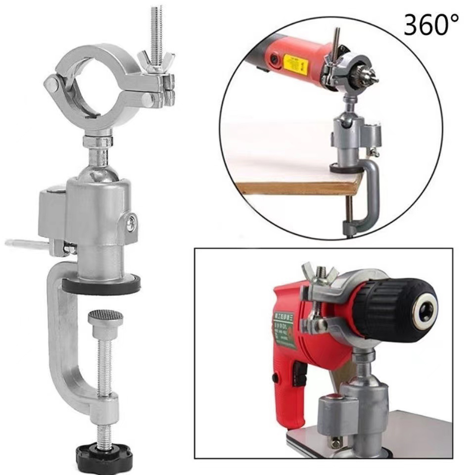 360 ° ตารางหมุน Vise เครื่องบดไม้เครื่องมืออุปกรณ์เสริมไฟฟ้า เจาะ Stand Holder มัลติฟังก์ชั่อลูมิเนียมอัลลอยด์ใช้