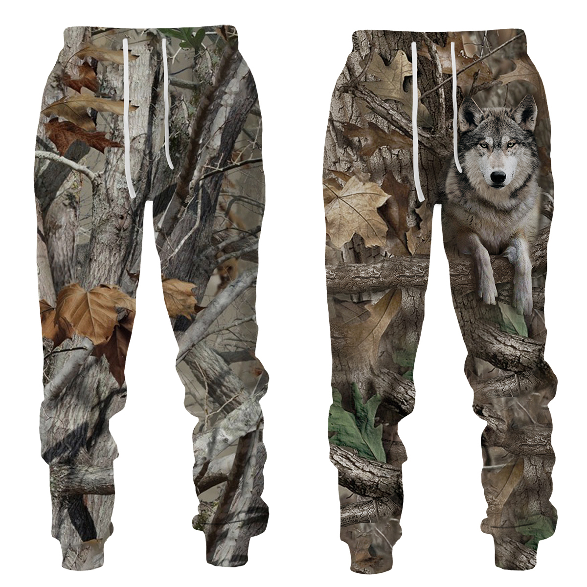 Homens calças compridas acampamento ao ar livre camo casual animal selvagem caça veado javali impressão 3d sweatpants pesca calças de fitness sportwear