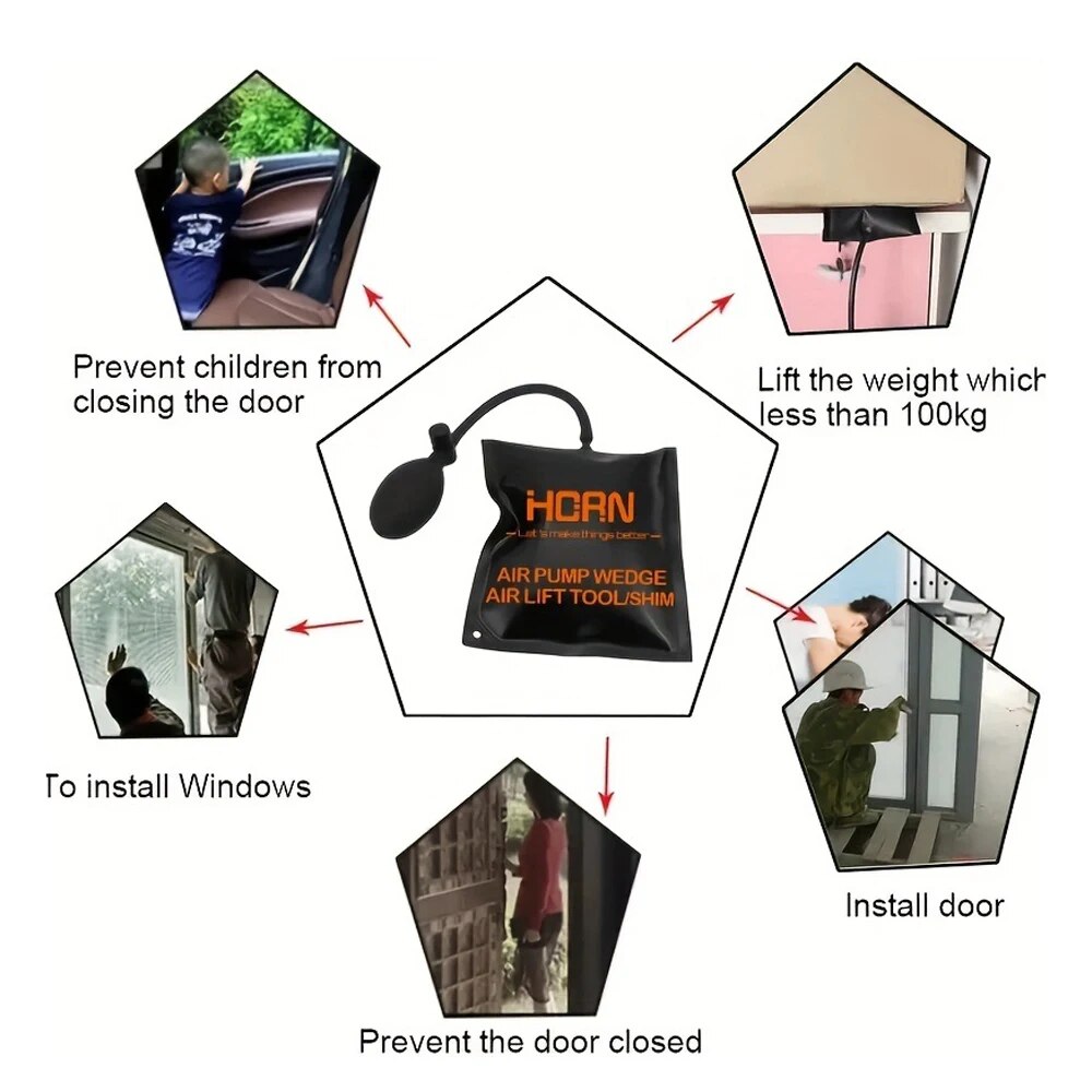 Cunhas da bomba de ar inflável airbag para portas janelas carro poderosa instalação alinhamento ferramenta reparo porta janela instalação