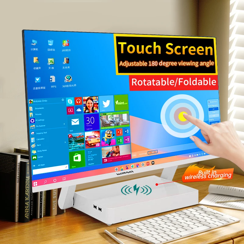 27-Zoll-Hot Sale Hochwertiger I3 I5 I7 Touchscreen-Gaming-Computer Desktop All-in-One Office 1TB 16G