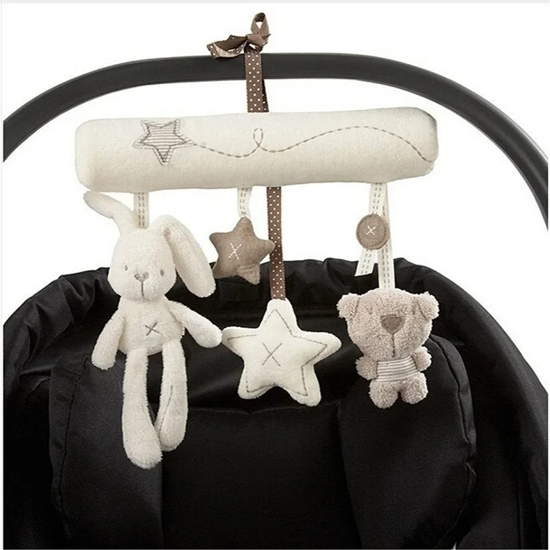 สัตว์กระต่ายแขวน Plush Twisted Pram ของเล่น Rattle เกลียวเด็กเกลียวเตียงของเล่น Kawaii ตุ๊กตาสัตว์ตุ๊กตาเด็กผู้หญิง