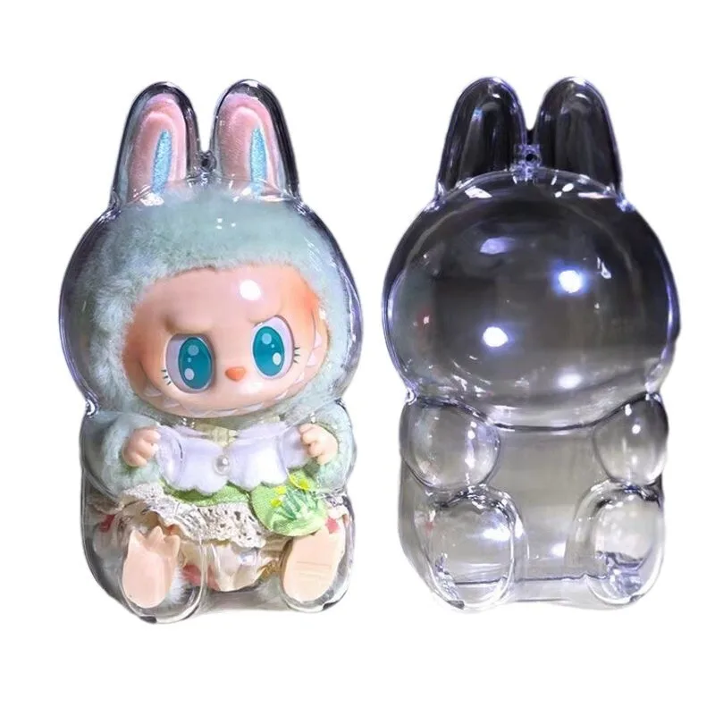 V1 V2 labubu Protective Cover labubu protector case sitting party transparent protective shell dust cover doll Transparent cover