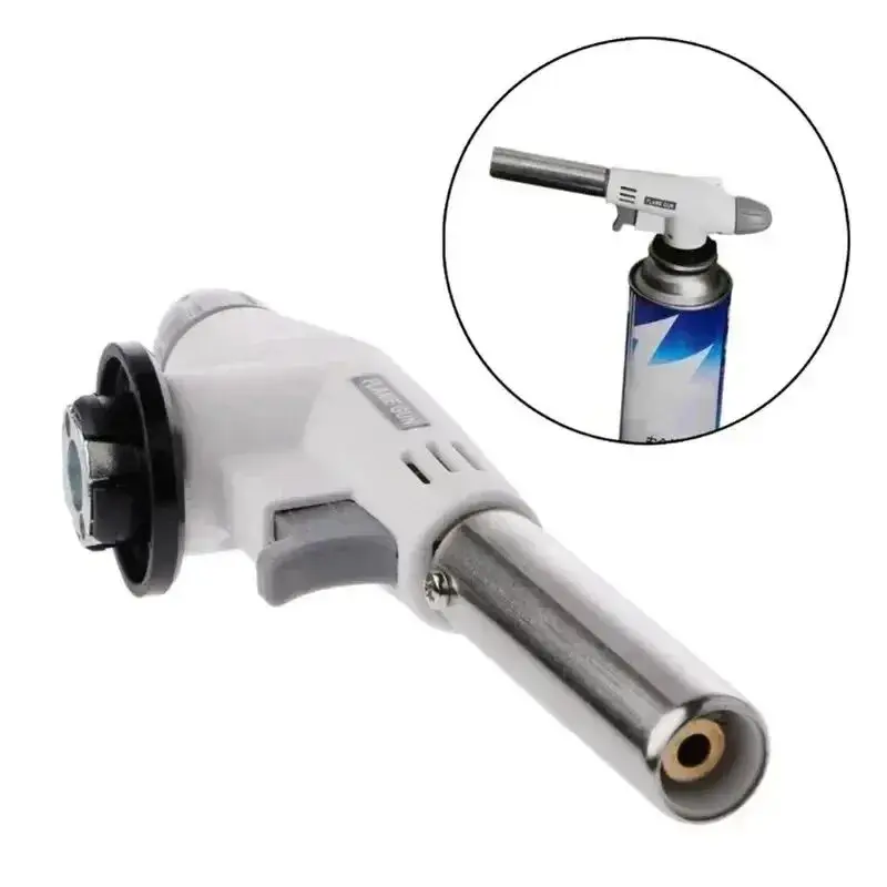 Outdoor Camping Gas Burner Gas Torch Flame Gun Welding Torch Cooking Flame Gun Blow for BBQ Camping Cooking