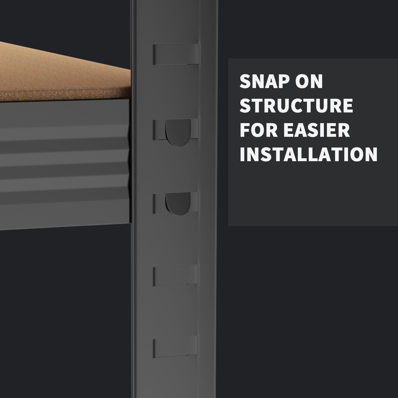 DayPlus Shelving Unit for Garages and Sheds 180x90x40cm Racking Storage Shelves Metal Shelving 5 Tier Boltless Garage Storage