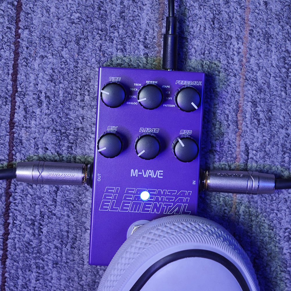 Pédale d'effet de guitare électrique M-VAVE, pédale élémentaire, Support d'effet de retard numérique pour Mode TAP et HOLD, pièces d'accessoires de guitare