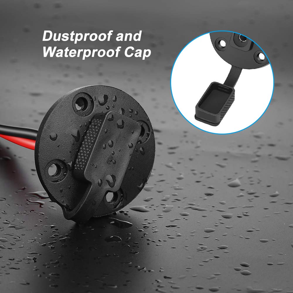 12AWG SAE Extension Cable Weatherproof Quick Connect Solar Panel Flush Mount SAE Plug Adapter Cable for Car Moto Battery