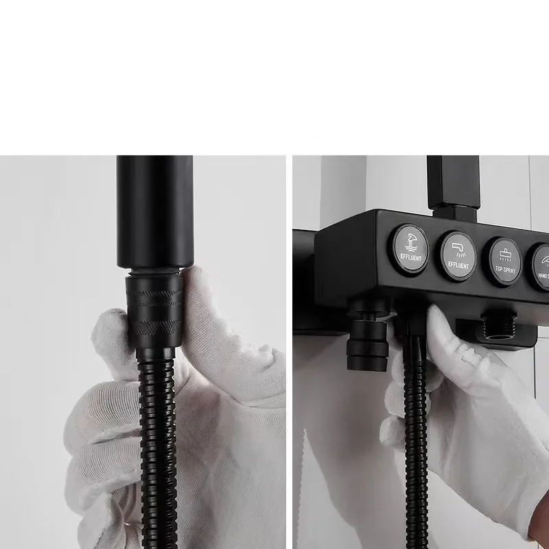 Pijp Nieuwe Slang Watering Tuin Waterslang Flexibele SUS304 Doucheleidingen Zwart Accessoires Badkamer 1.5/2M Uitbreiding Uitschuifbaar