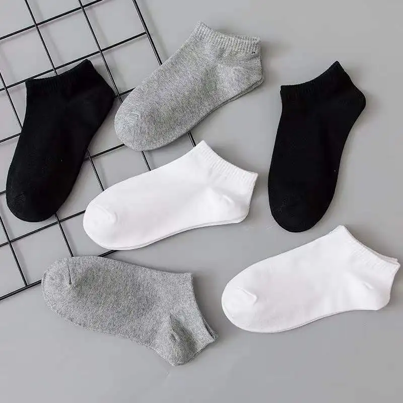 Calcetines náuticos para hombre y mujer, medias transpirables de uso general, color blanco y negro, 10 pares