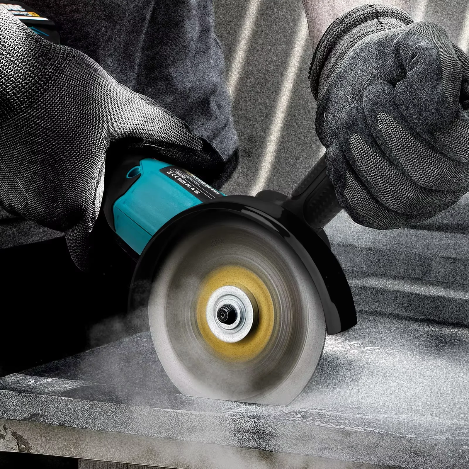 Gisam 125mm M14 Brushless Angle Grinder Cutting Machine Cordless Electric Angle Grinder Power Tools for Makita 18V Battery Pins