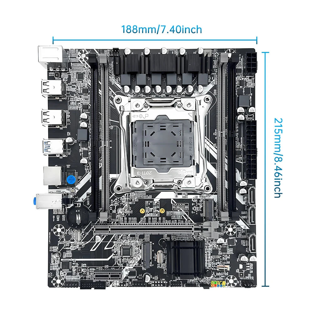 Комплект материнской платы SOYO X99 с процессором LGA2011-3 Xeon E5 2680 V4 DDR4 64 ГБ (4*16 ГБ) 2133 МГц ОЗУ NVME M.2 SATA для