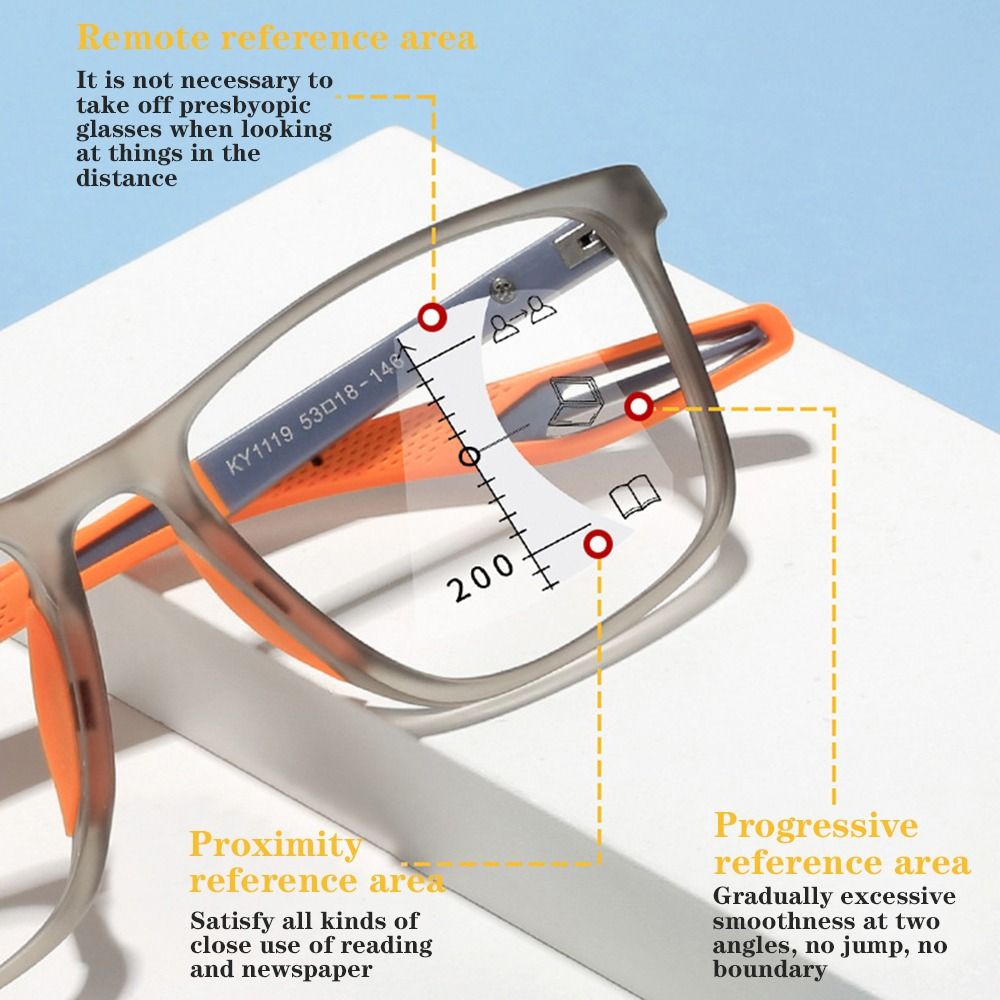TR90 – lunettes de lecture multifocales progressives pour femmes et hommes, HD, Anti-lumière bleue, presbytes proches et lointains