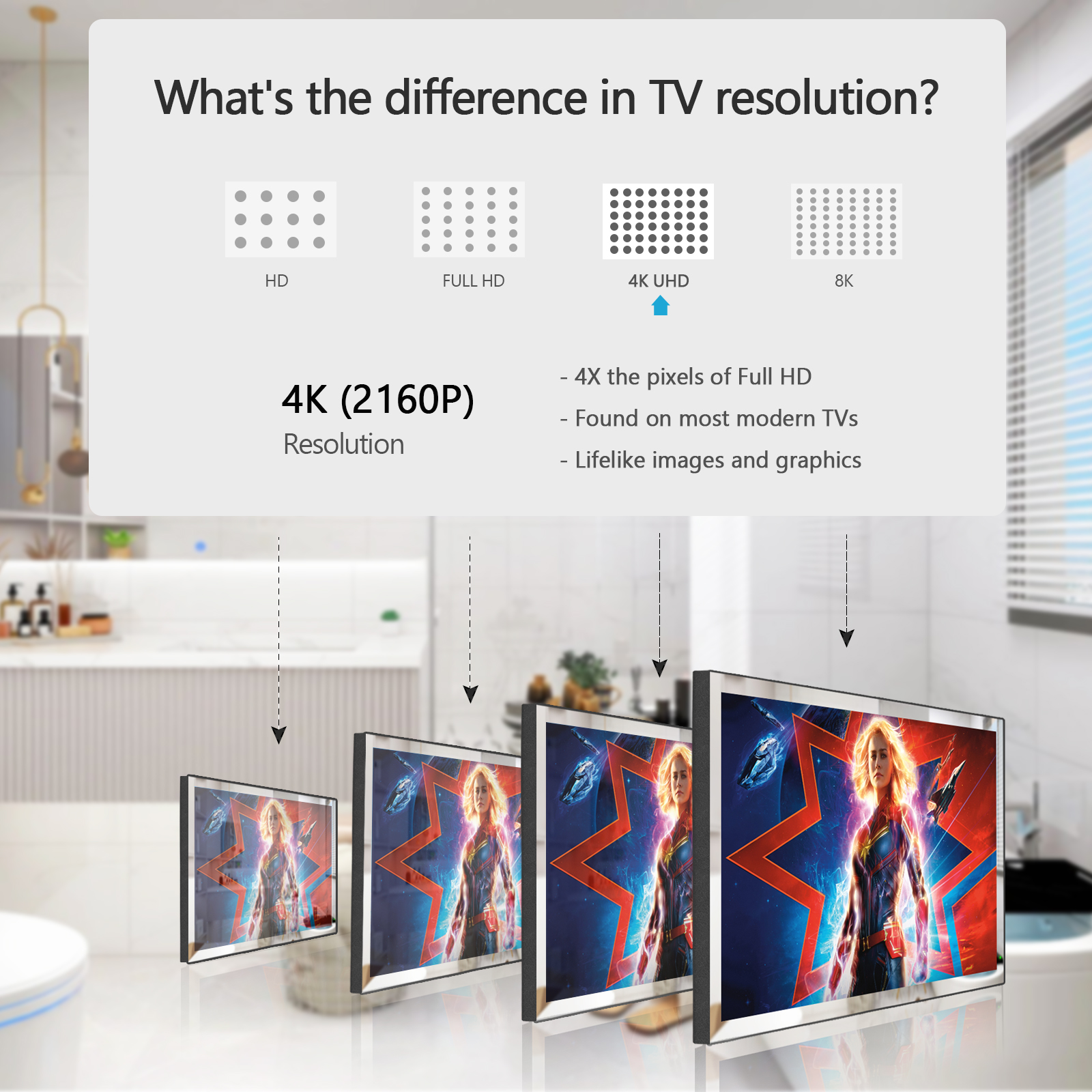 音声制御付きスマートTVミラー,43インチ,LED大画面,4K,防水,Android,wifi,dvb,atsc,soul webos