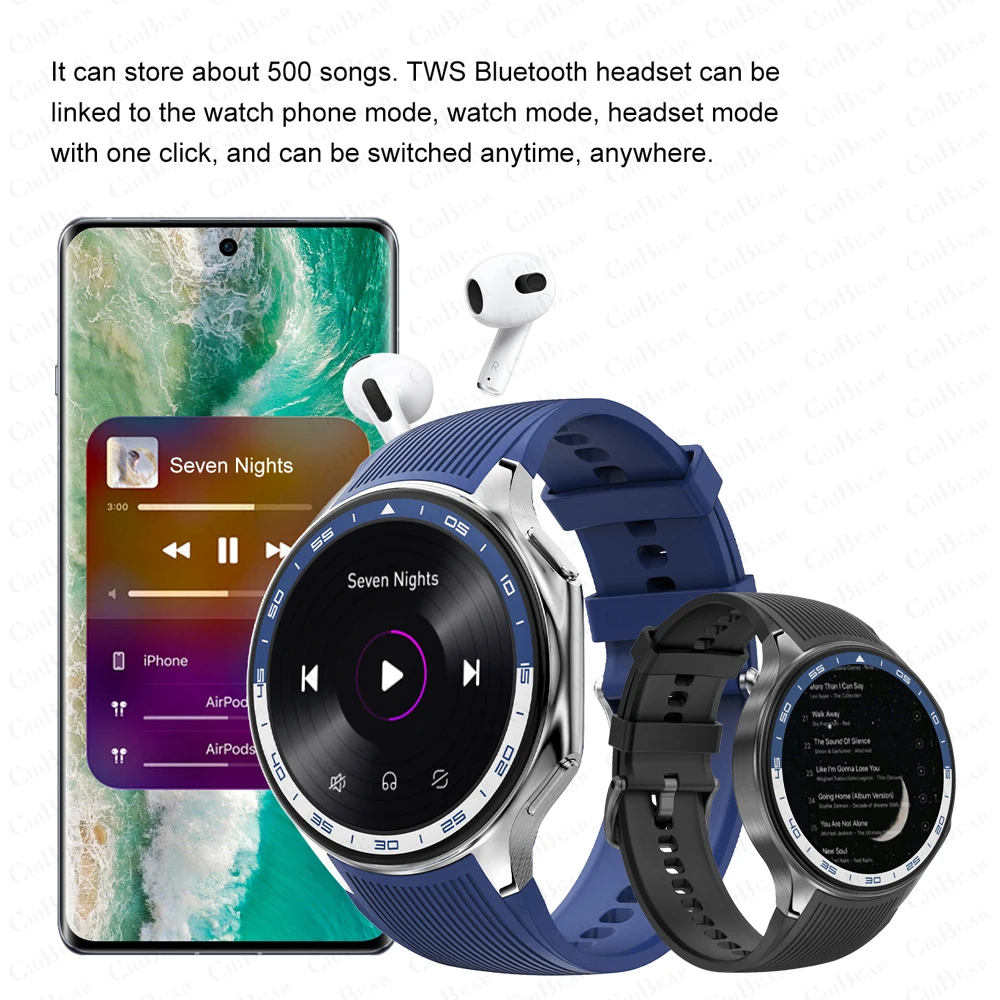 2024 新 Huawei 社 IOS 腕時計 X ハイエンドビジネス腕時計 32 グラム大メモリアルバムスマートウォッチ男性スポーツフィットネス防水ブレスレット