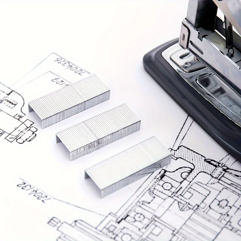 1000 Pieces of 24/6 Office Staple Clips, High-quality Standard Staples for Binding Machines, Strong and Easy To Use,