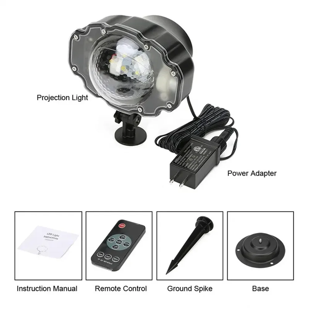 DACHAN Snowfall LED Light Projector, Snow Falling Projector Lamp Dynamic Snow Effect Spotlight for Garden Outdoor Wedding Gift