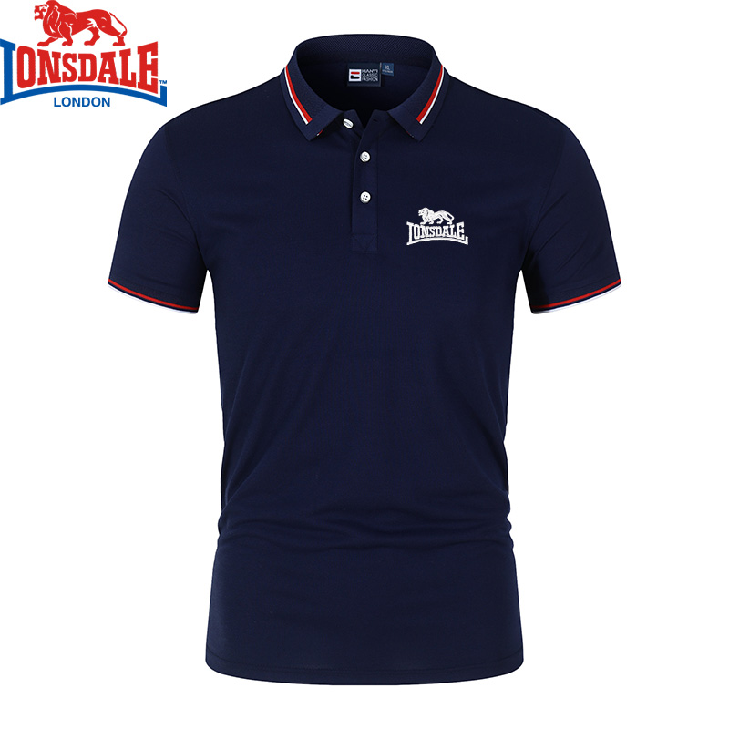 LONSDALE-Polo Brodé à Manches Courtes pour Homme, Haut Décontracté, de Haute Qualité, Nouvelle Collection Été