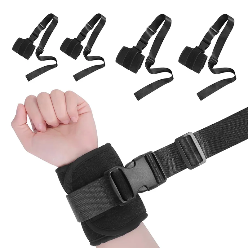 ABZS Bed Restraints Belts For Wrists And Ankles, 4Pcs Limb Holder With Quick Release Buckles, Patient  Restraints