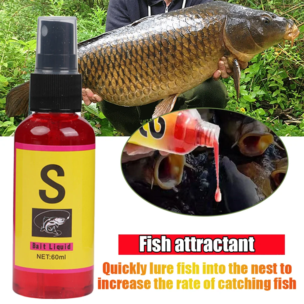 60ml Aqueous Solution เหยื่อปลาสําหรับตกปลา Crucian ปลาคาร์พเหยื่อ Nest วัสดุ Lure Additive ตกปลา Artifact ปลาคาร์พตกปลา
