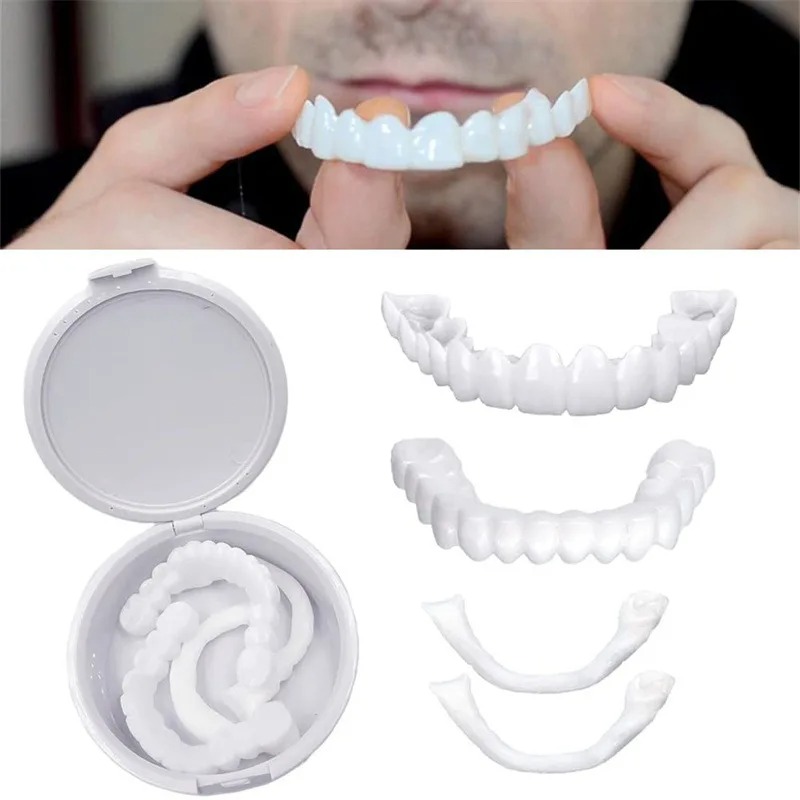 Chapa para dientes, soportes para dentaduras postizas blanqueadoras, cubierta temporal para dientes postizos, sonrisa perfecta, Kit de dentadura de ajuste cómodo