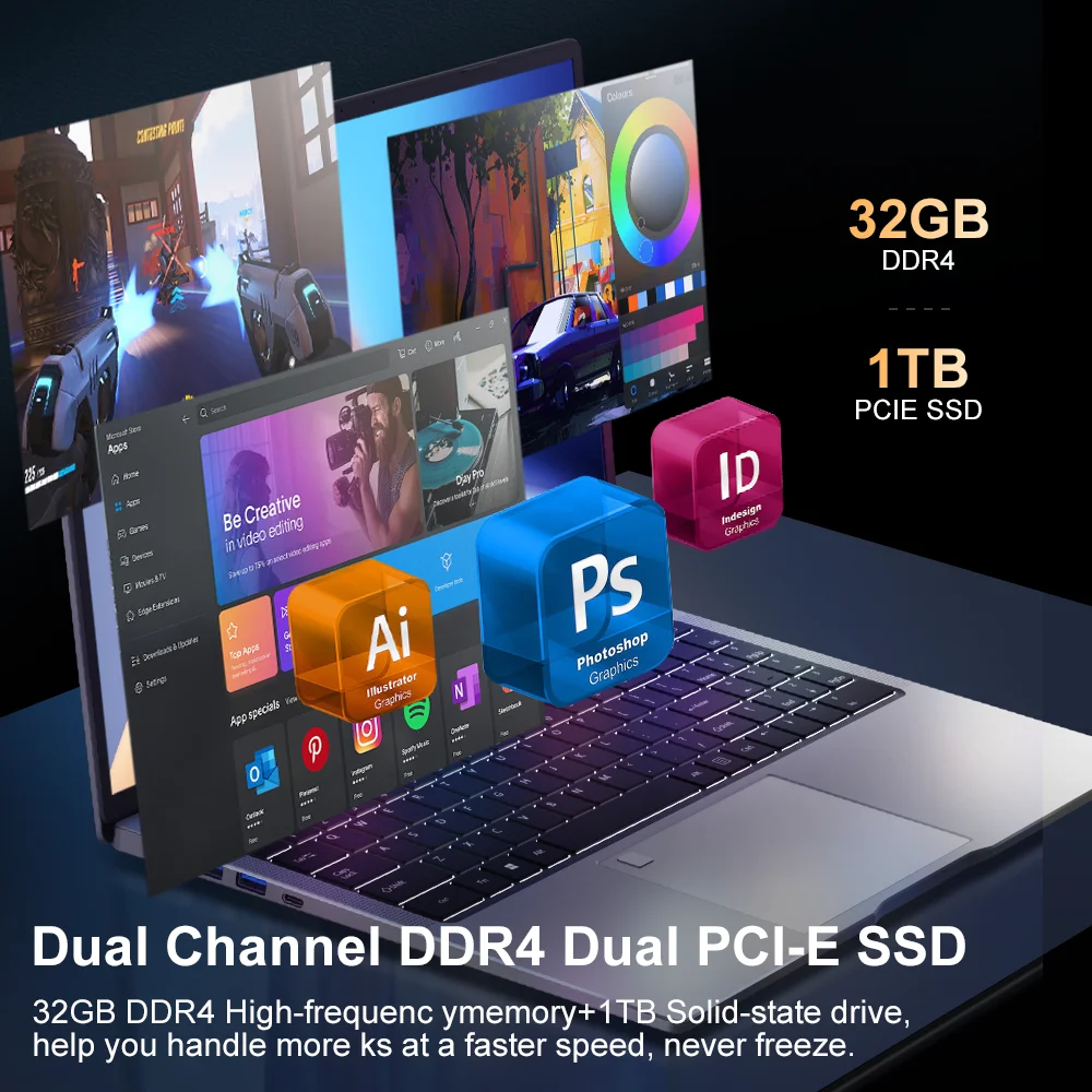 Ninkear N16 Pro Laptop 32GB 1TB Intel Core 19-13900HK 16'' 2.5K IPS 120Hz Computer da gioco 57.75Wh Notebook con sblocco delle impronte digitali