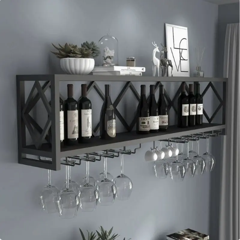 Rustic ตู้ไวน์ตู้หรูหราเก็บไวน์โบราณตู้ Bakers สูง Wall Lighted โลหะ Szafka ตกแต่งบาร์
