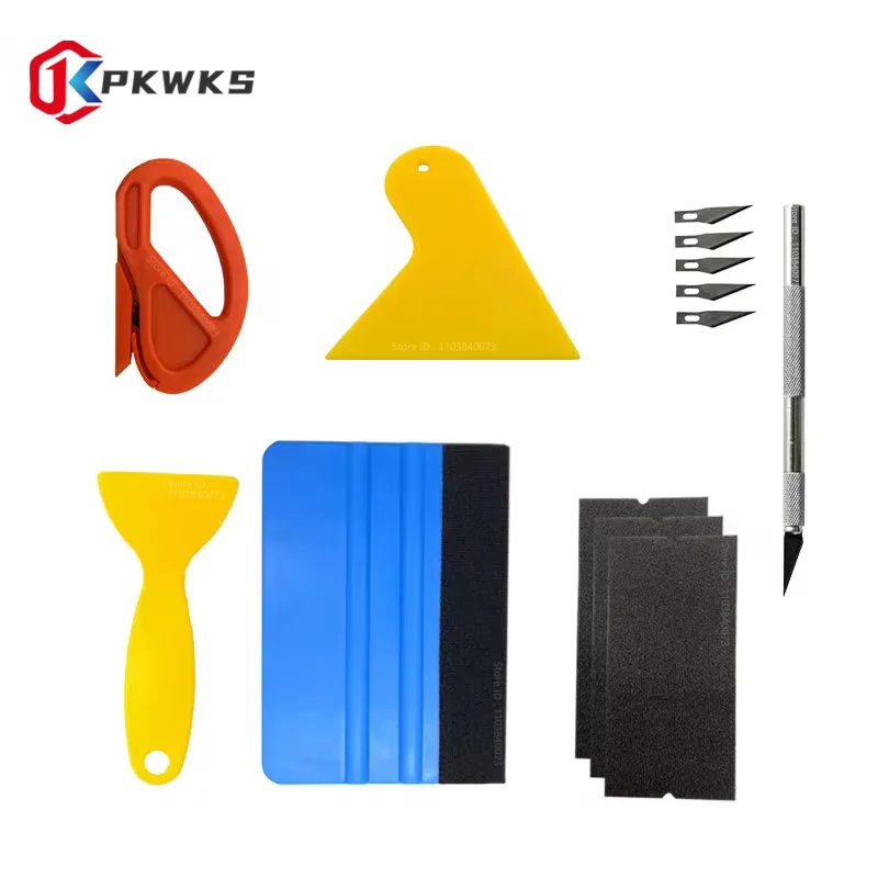 Kit d'outils d'emballage de Film de voiture, spatule en vinyle, grattoir en vinyle, coupe pour teinte de fenêtre de véhicule, accessoires de voiture, outils d'emballage, ensemble de raclette
