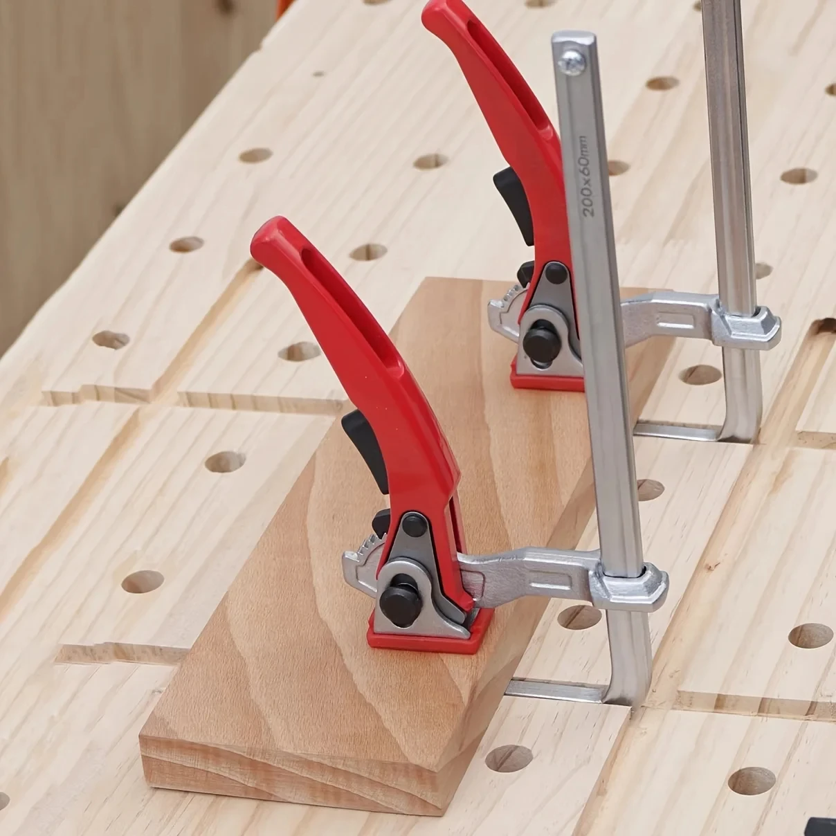 Pince à cliquet pour rail de guidage, pince F de travail de calcul, serrage rapide pour MFT et système de rail de guidage, outil à main, 160x60mm, 2 pièces