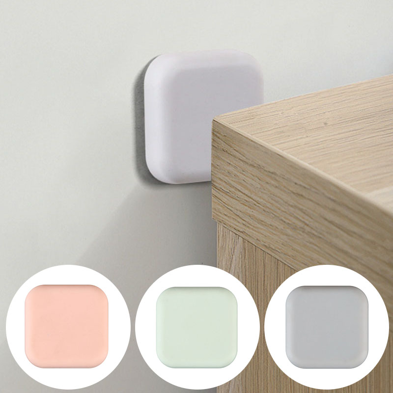 Chặn Cửa Tay Cầm Silicone Ốp Lưng Tự Dính Tắt Tiếng Chống Sốc Bảo Vệ Porte Miếng Lót Nhà Cải Tiến Cạnh Tường Bảo Vệ