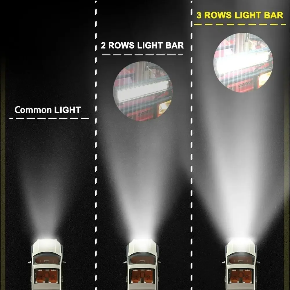 Barra de luz LED de trabajo de 60W, 2 unidades, Combo de inundación, vainas, lámpara antiniebla todoterreno, SUV, ATV, UTV, barra de luz LED