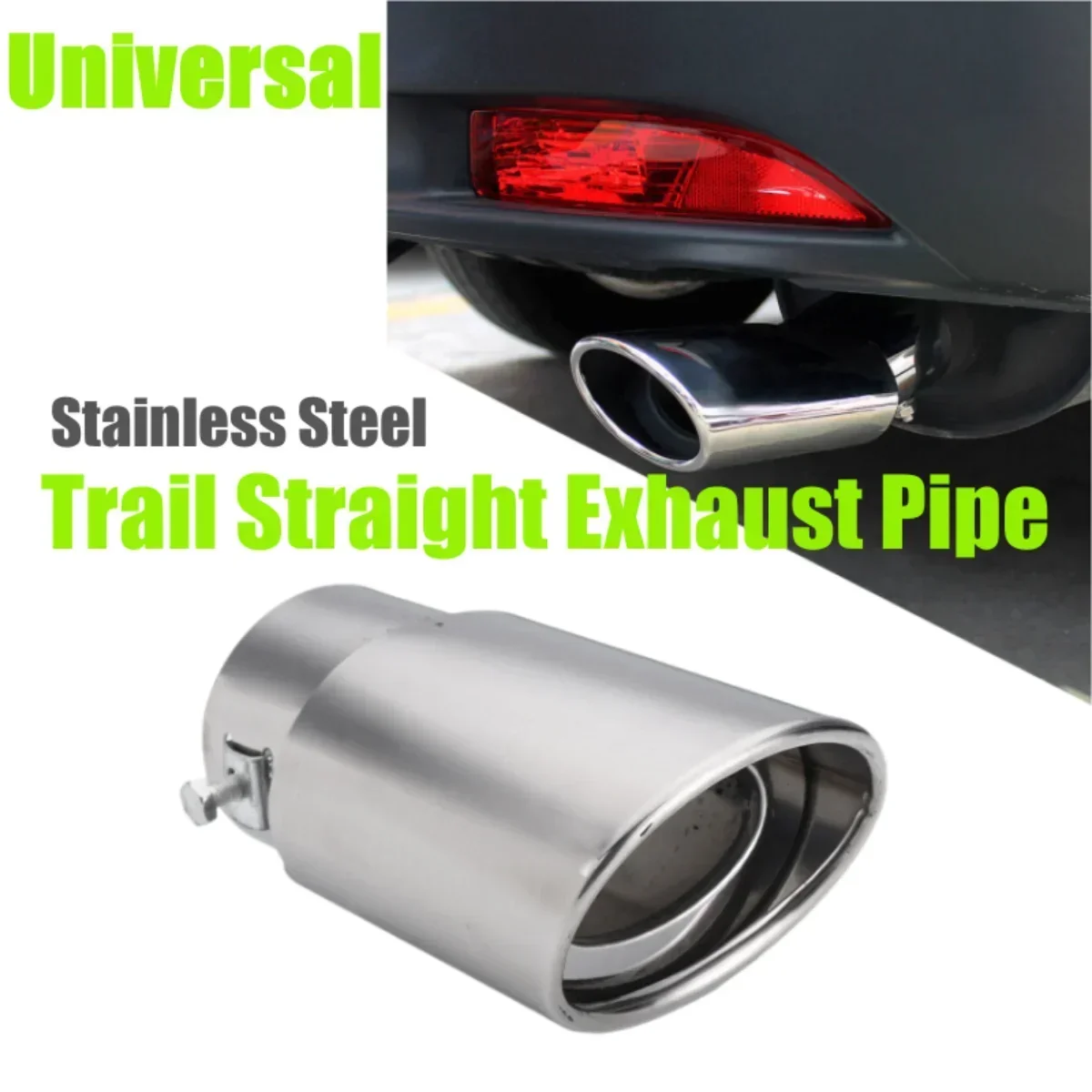 1 Uds. Tubo de punta de silenciador de escape de coche Universal de acero inoxidable para decoración de estilo de coche accesorios DIY