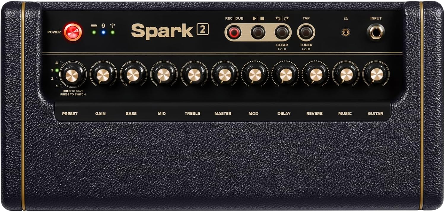 Spark 2 50W Smart Guitar Practice Amp & Bluetooth Speaker with Built-in Looper, AI Features