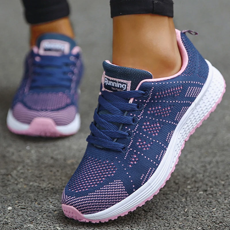 Neue Turnschuhe Für Frauen Atmungs Mode Trainer Plus Größe Frauen Turnschuhe Mesh Stoff Lace Up Frauen Schuhe Weibliche Schuhe