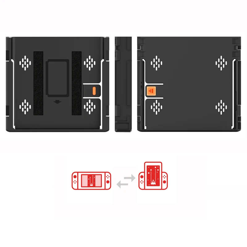 Accesorio de mano con agarre abatible en modo retrato para Nintendo Switch, oriente en modo Vertical, funciona con soporte de empuñaduras OLED Joy-con