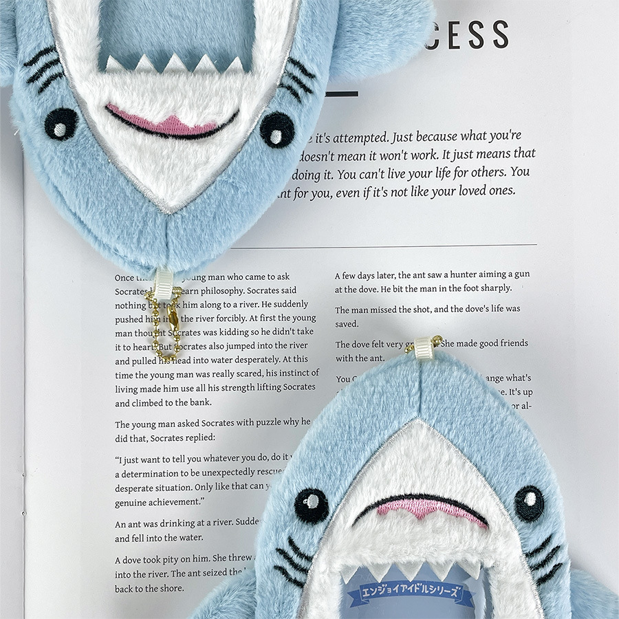 Shark plush card sleeve photo storage star small card decoration creative doll identity card collection packaging couple gifts