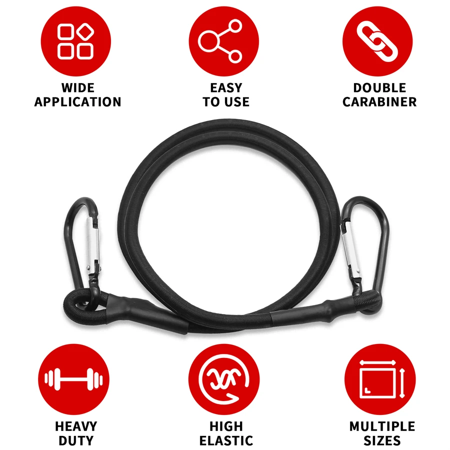 30/60/90/120/150cm estiramento cordas elásticas 8mm bungee cabos com ganchos bicicletas leves gravata bagagem do carro embalagem telhado rack cinta