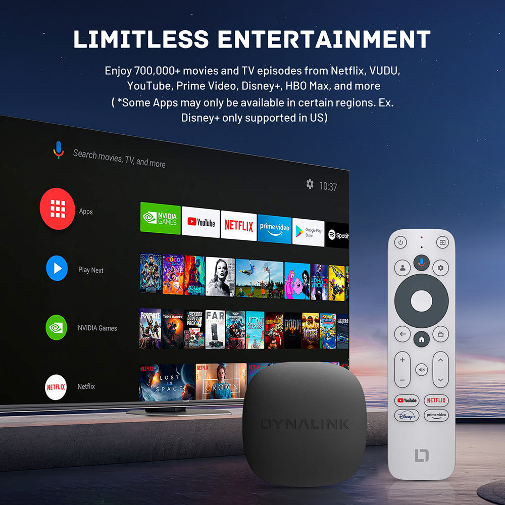 Kinhank Google TV 12.0 OS Box With Netflix 4K Ultra HD Certified Dolby Vision HDR10+ 2GDDR4 16G Streaming Media Device