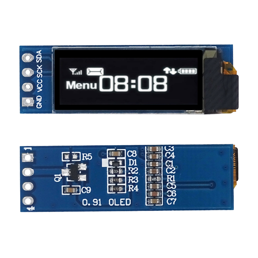 0.91 Inch OLED Module 0.91" White/Blue 128X32 OLED LCD LED Display Module IIC Communicate for Ardunio