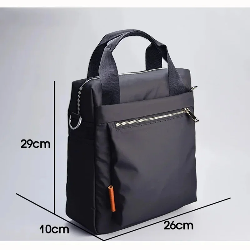 กระเป๋าสะพายชายใหม่กันน้ําสวมใส่ Multi-Function ขนาดใหญ่ความจุแนวตั้งธุรกิจกลางแจ้ง Casual Handba