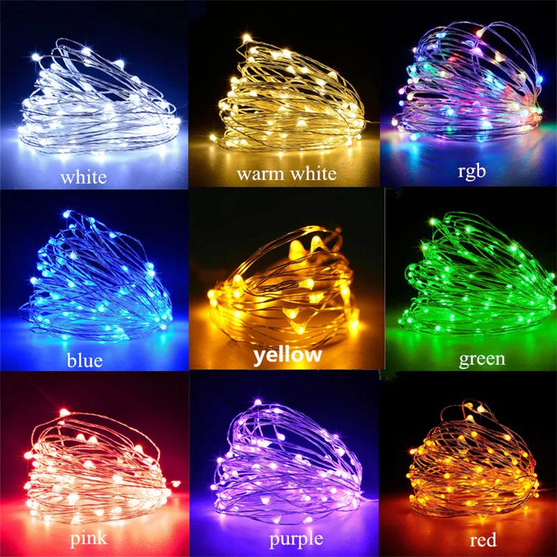USB Led Fata Luci Filo di Rame Stringa 20M 200LED Vacanza Lampada Esterna Ghirlanda Per L'albero Di Natale Decorazione Della Festa Nuziale
