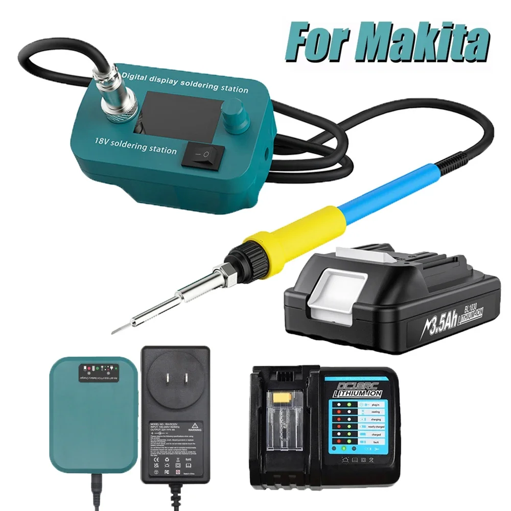 For Makita Cordless Soldering Iron Tool For BL1815 BL1840 BL1850 BL1860 Battery 60W PCB Soldering Tool With Battery Charger