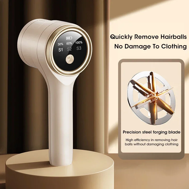 Lint Remover สําหรับเสื้อผ้าไฟฟ้า Fuzz Pellet Remover จอแสดงผล LED ชาร์จสําหรับเสื้อผ้าแบบพกพาเครื่องโกนหนวดผ้า Fluff Remover