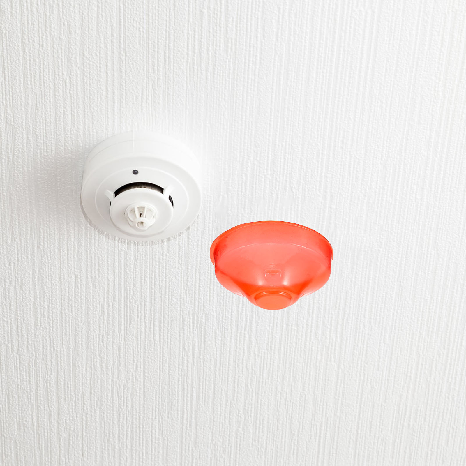 Cubierta antipolvo para humo, cubiertas de alarma para detectores de cocina de plástico con orificio para tapa de placa