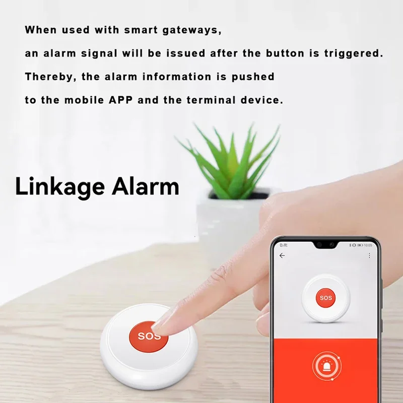 Haozee Tuya ZigBee/Wifi SOS Notfall Butto Ältere Kinder Alarm Notfall Hilfe Schalter Unterstützung Home Assistant Zigbee2mqtt