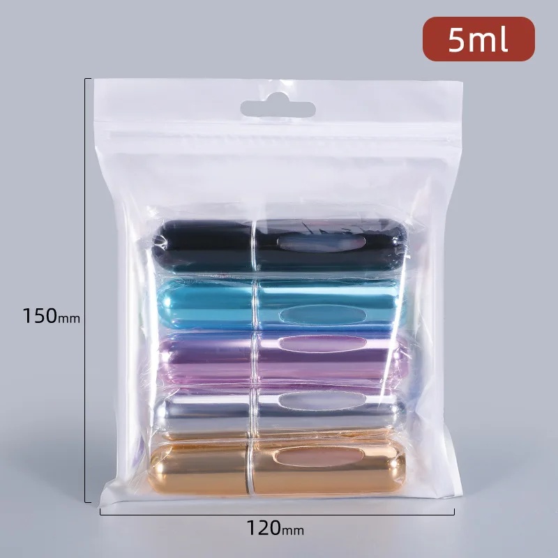 5Pcs 5ml 스프레이 향기 펌프 향수병 리필 형 스프레이 분무기 병 미니 여행 빈 화장품 용기